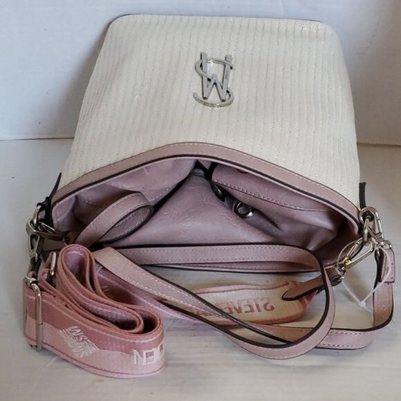 Steve Madden Bag Pink BMayor Raffia Crossbody Shoulder Handbag Tote WOMEN'S - Picture 9 of 16